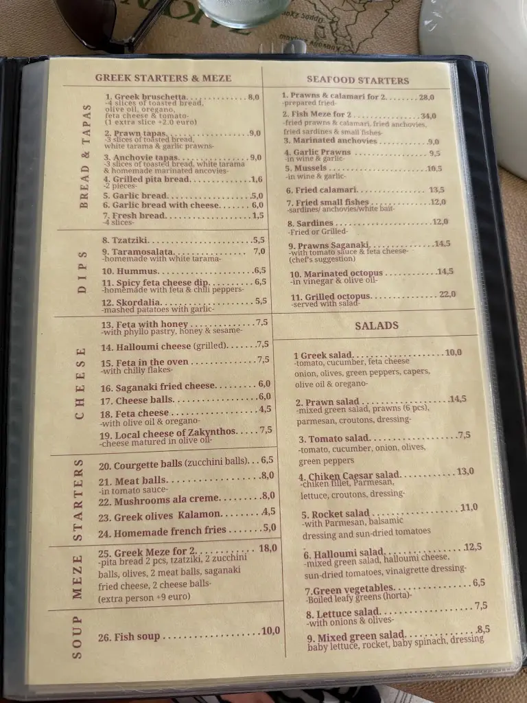 Menu_Spartakos Taverna Zakynthos_Zakynthos_image_4