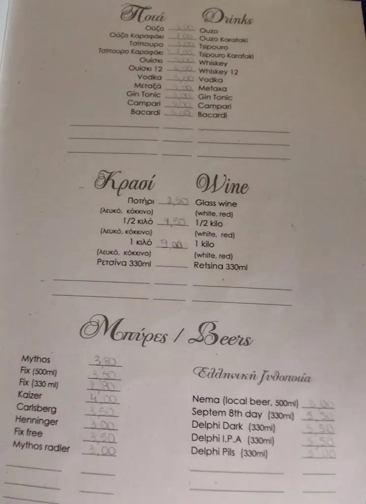 Menu_Restaurant - Tavern - Cafeteria - Ithomi_Mavrommáti_imagen_3