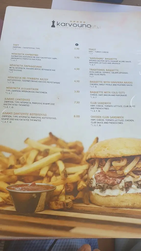 Menü_Καρβουνο Σύβοτα_Mavrommáti_Bild_4