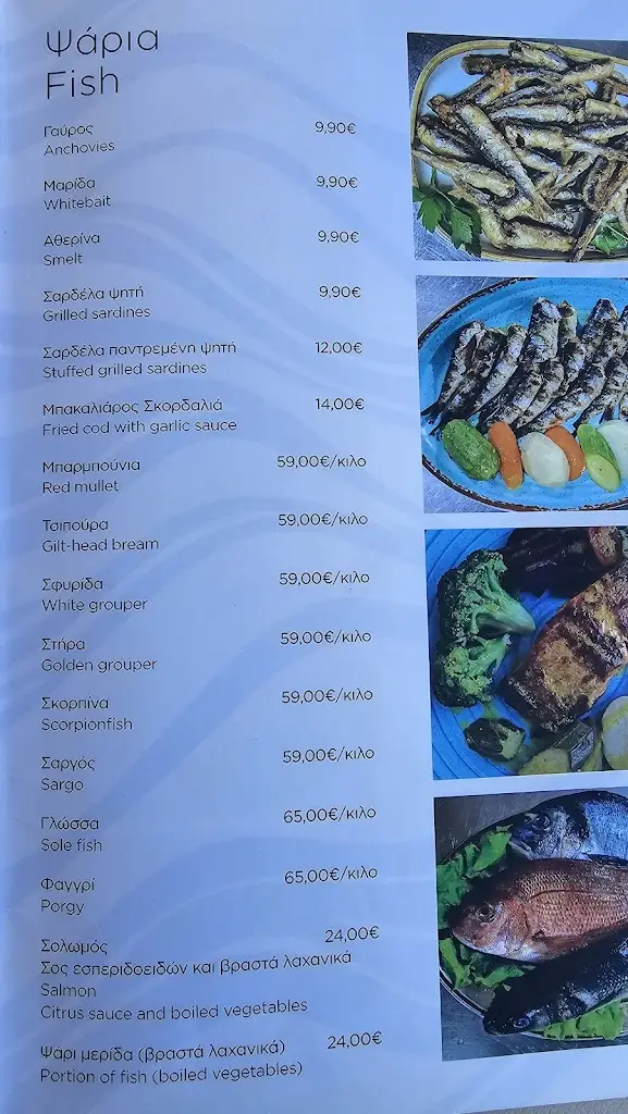 Menü_Artemis Tavern Lavrio Sounio_Lávrio_Bild_1