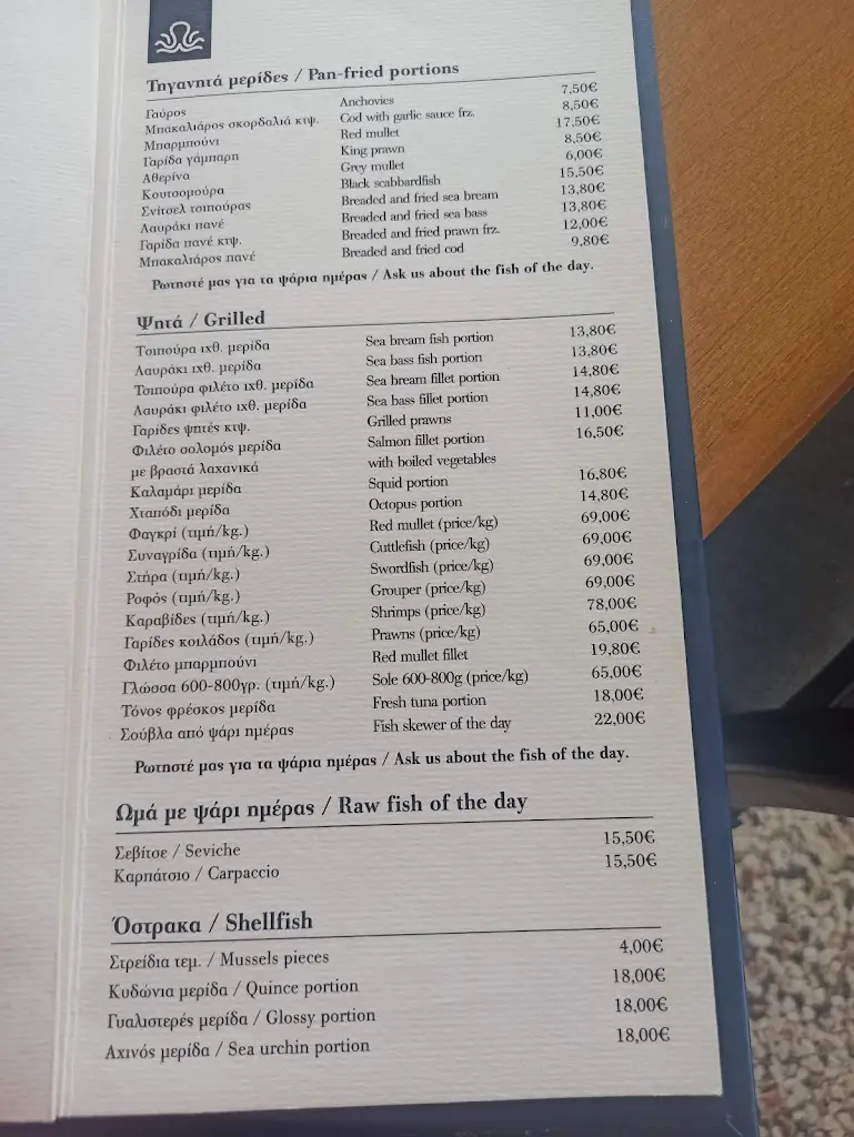 Menü_Polpo seafood_Agios Ioannis Rentis_Bild_2