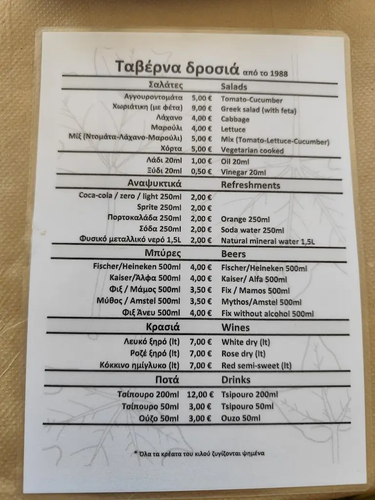 Menü_RESTAURANT DROSIA_Mándra_Bild_4