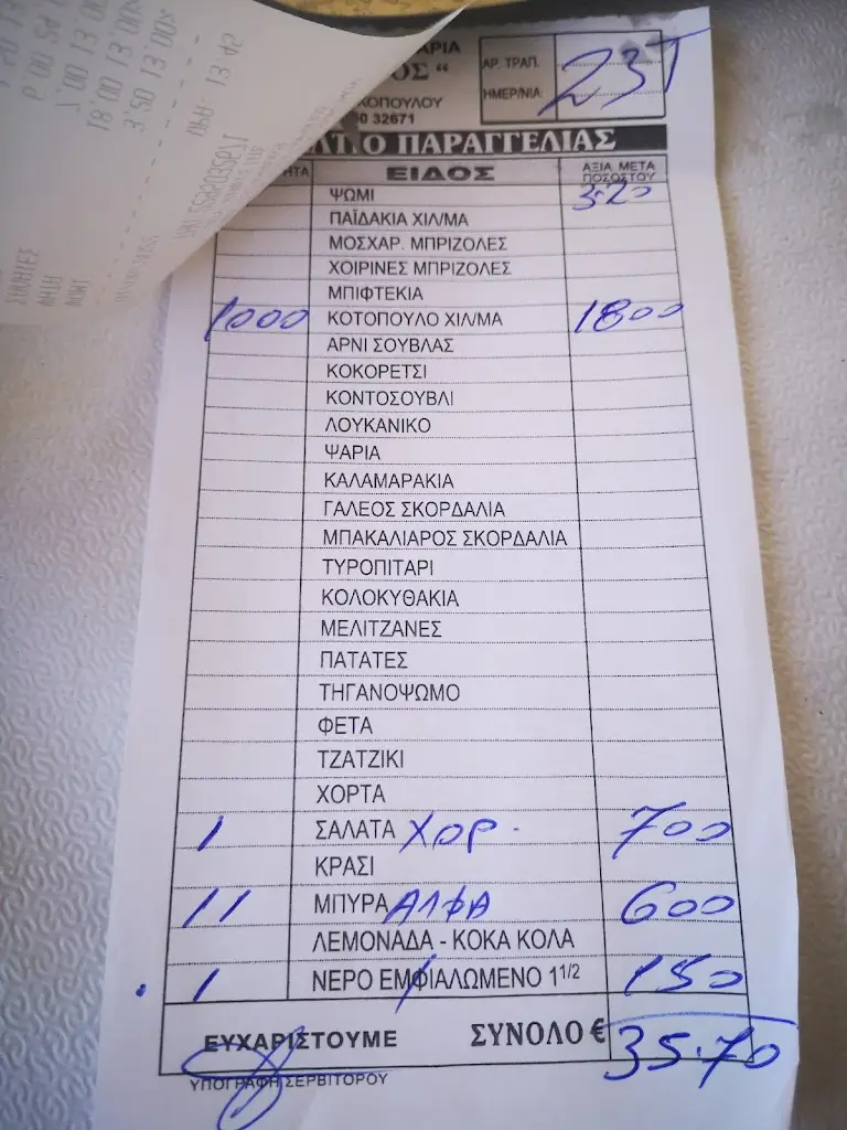 Menu_Taverna Christos Maria_Markópoulo Oropoú_image_2