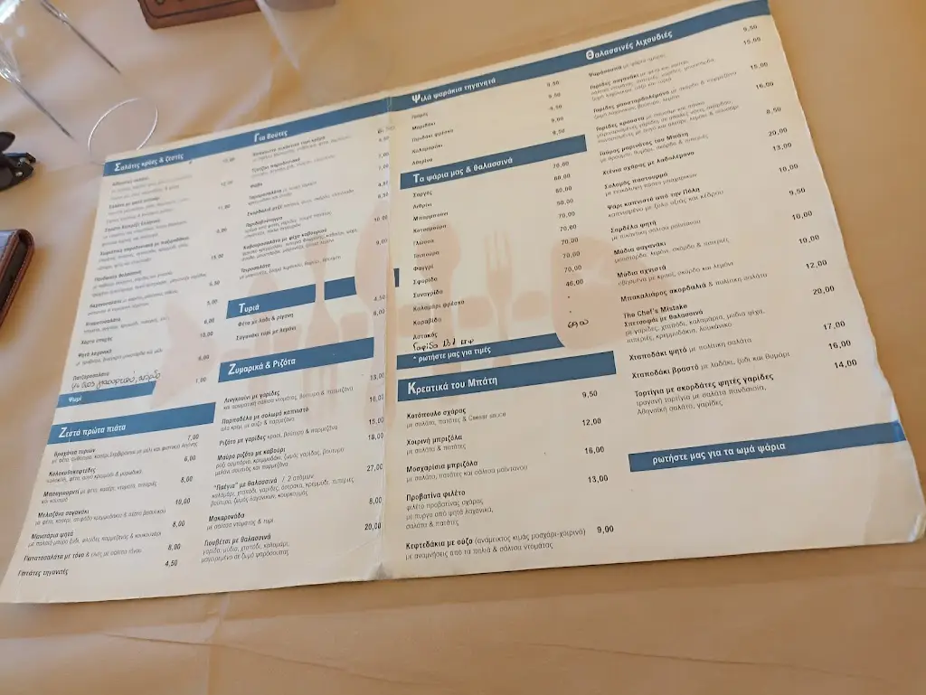 Menü_Ο ΜΠΑΤΗΣ ψαροταβέρνα_Néa Palátia_Bild_1