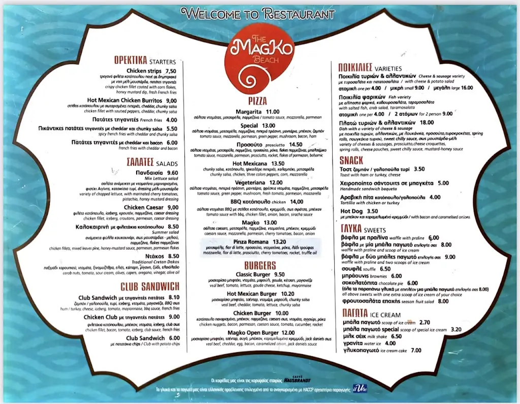 Menü_Magko Beach Bar/Restaurant_Néa Mákri_Bild_3