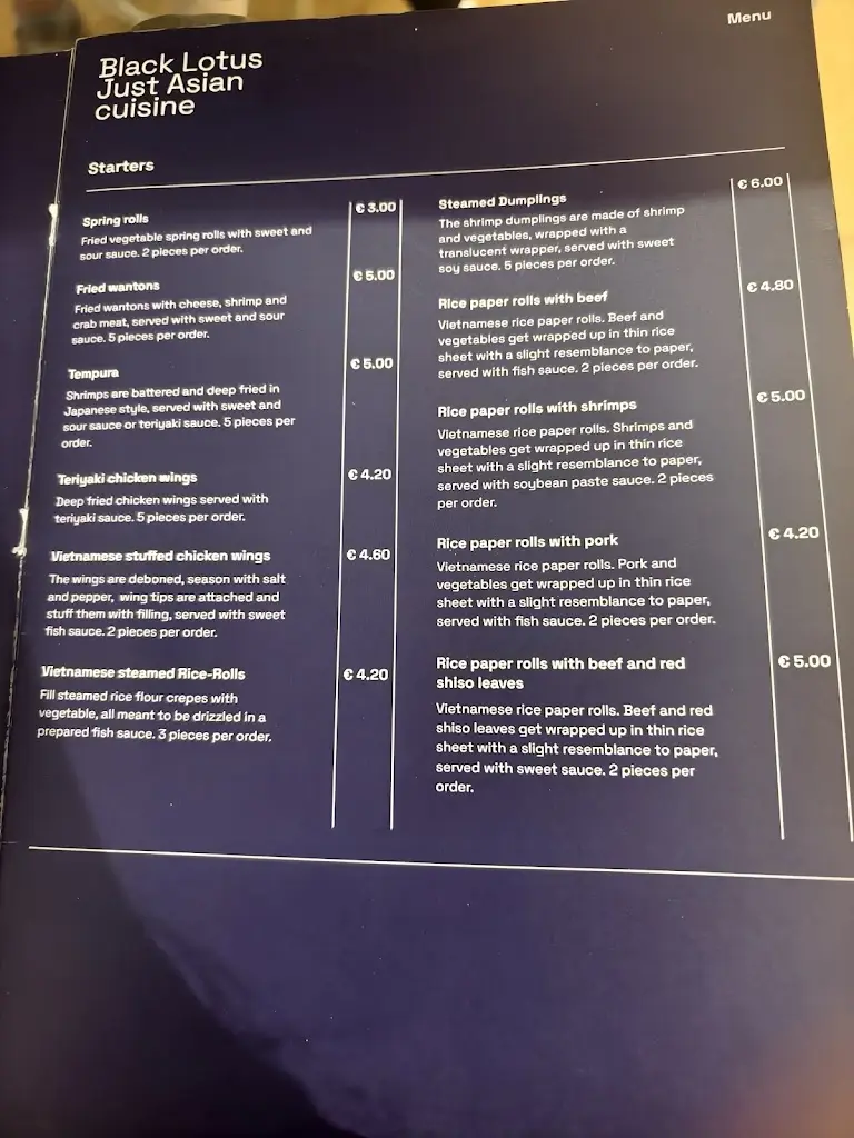 Menü_Black Lotus Vietnamese Restaurant_Néa Smýrni_Bild_4