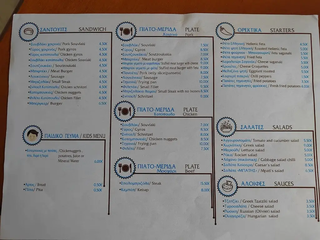 Menü_Batis Steakhouse_Néa Péramos_Bild_1