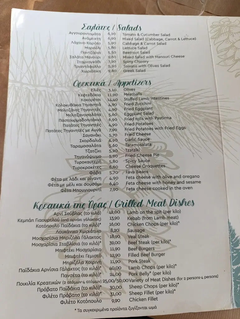 Menu_Ταβέρνα, Εξοχικό Κέντρο, Τα Πεύκα ΠΑΠΑΓΙΑΝΝΗΣ ΙΩΑΝΝΗΣ_Palaiá Fókaia_image_1