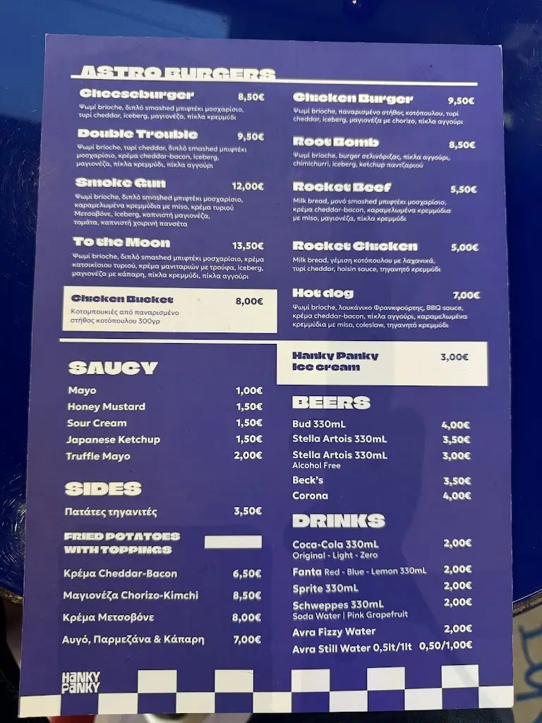 Menü_Hanky Panky Palaio Faliro_Palaió Fáliro_Bild_1