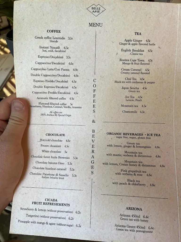 Menü_Belle Amie_Piraeus_Bild_4