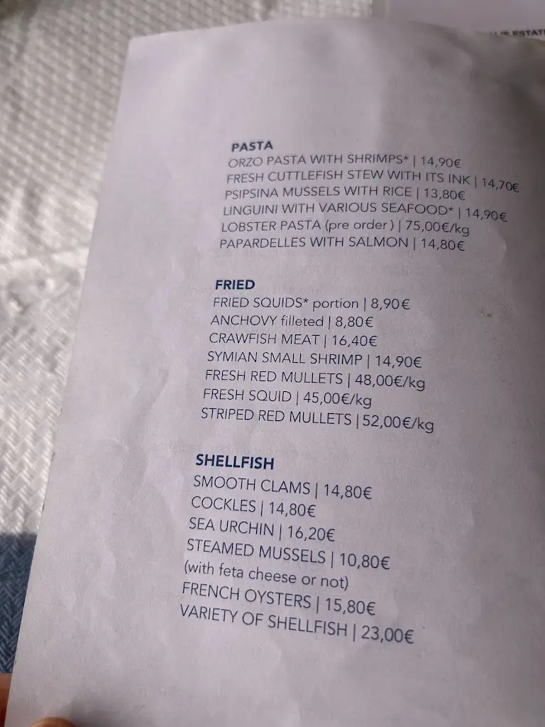 Menü_Armi Seaside Fish Restaurant_Piraeus_Bild_3