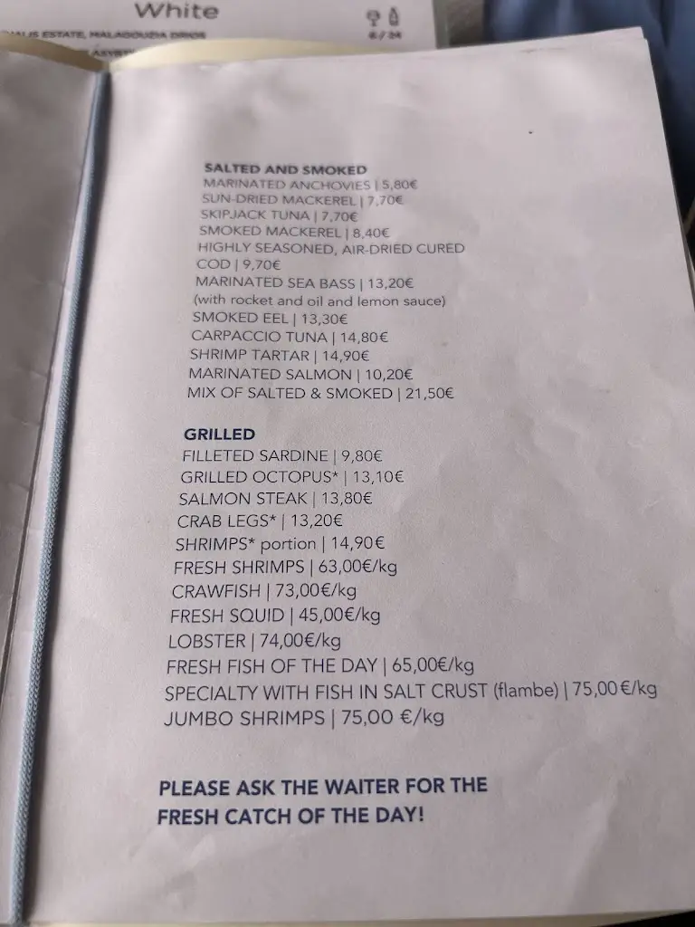 Menü_Armi Seaside Fish Restaurant_Piraeus_Bild_4