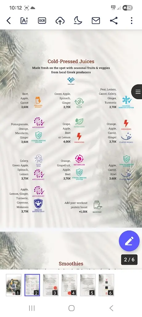 Menü_City Bliss_Távros_Bild_2