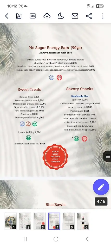 Menü_City Bliss_Távros_Bild_3