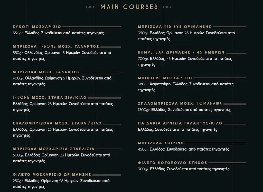 Menü_Ο KALOFAGAS_Vrilissia_Bild_1