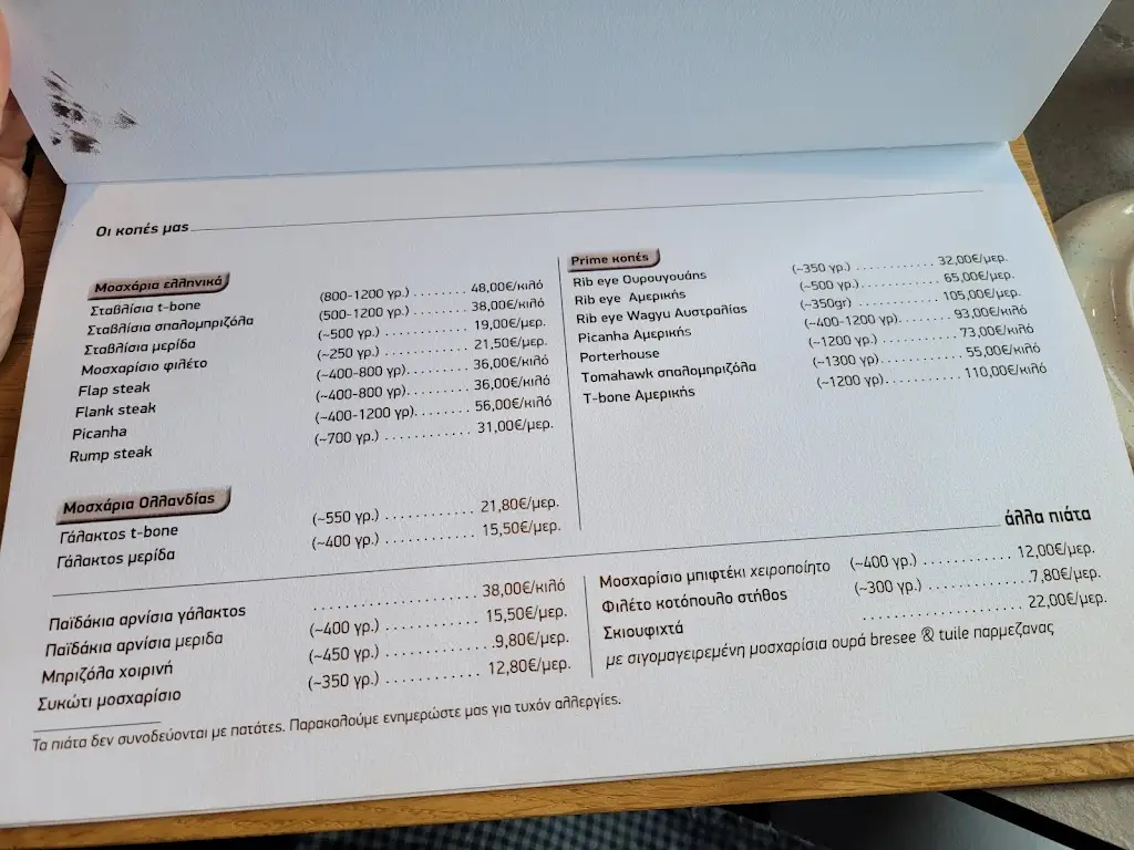 Menü_Ο KALOFAGAS_Vrilissia_Bild_4