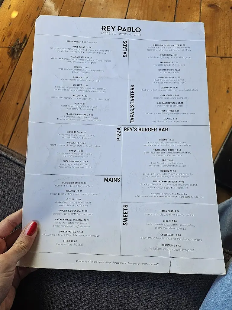 Menü_Rey Pablo_Voúla_Bild_1