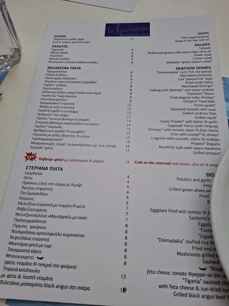 Menu_Το Βουλιώτικο Μεζεδοπωλείο_Voúla_imagen_1