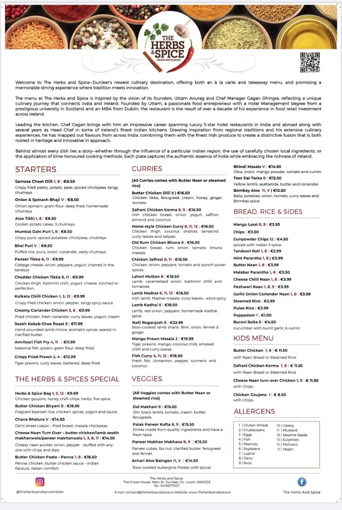 Menu_THE HERBS AND SPICE_Dunleer_image_1