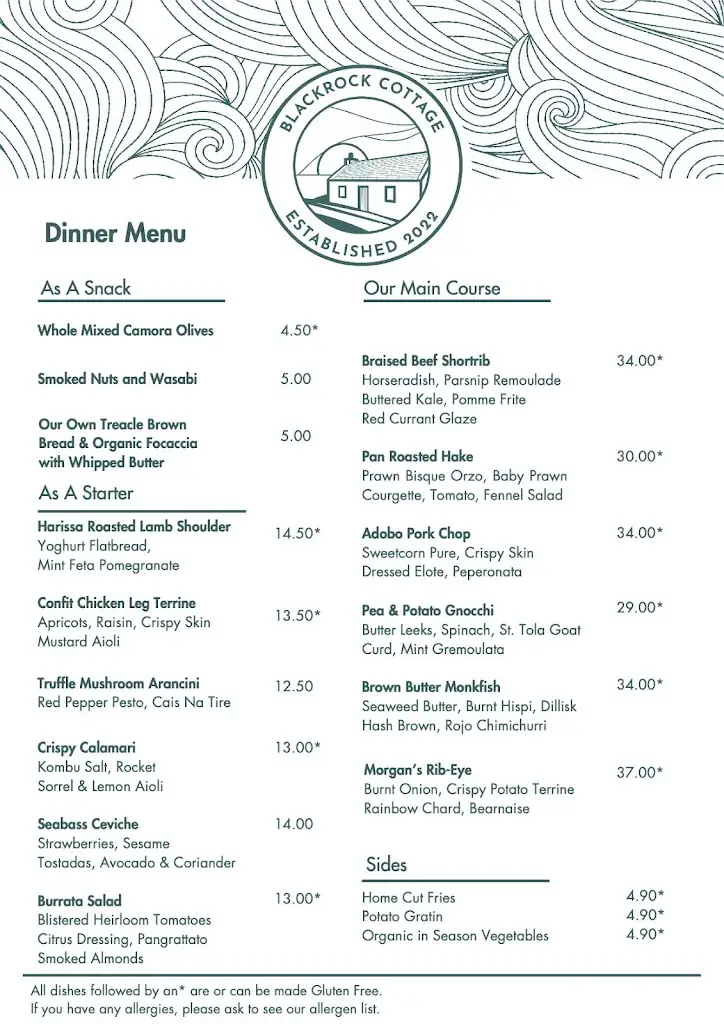 Menu_Blackrock Cottage_Bearna_image_2