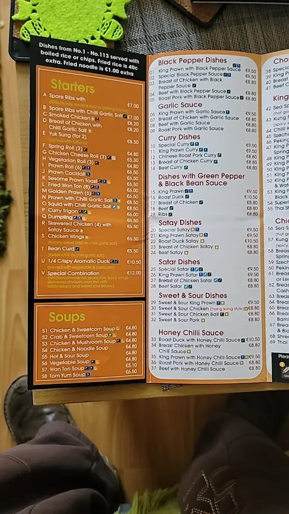 Menü_First Class Oriental_Edgeworthstown_Bild_4