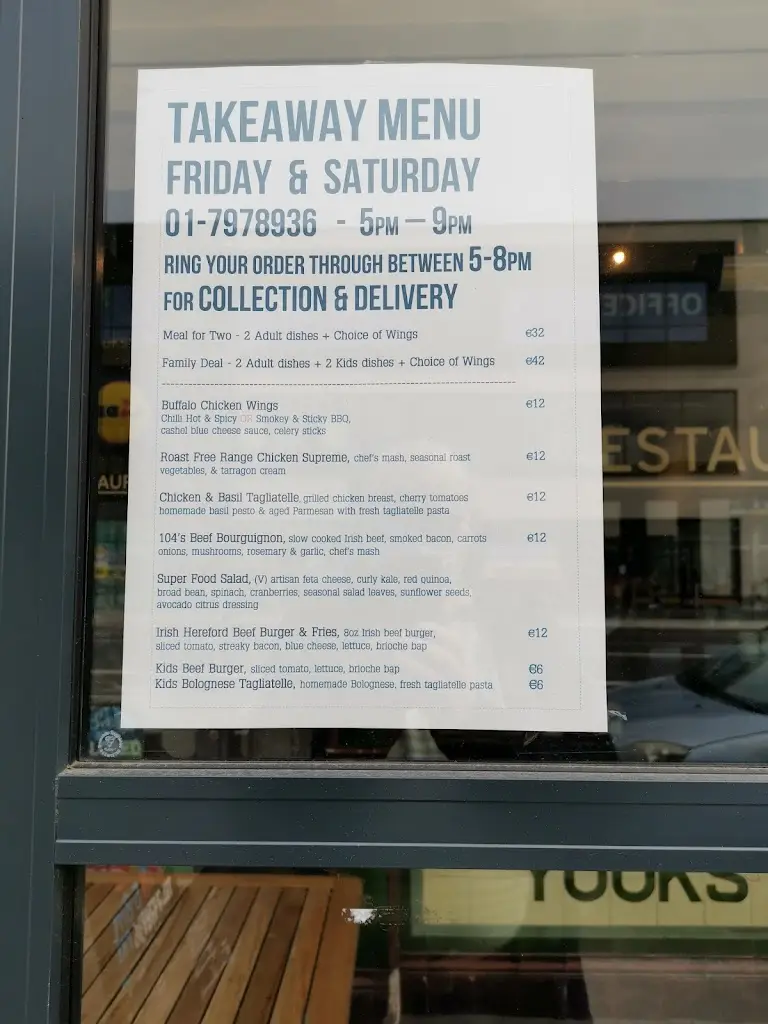 Menu_Restaurant 104_Drumcondra_image_4