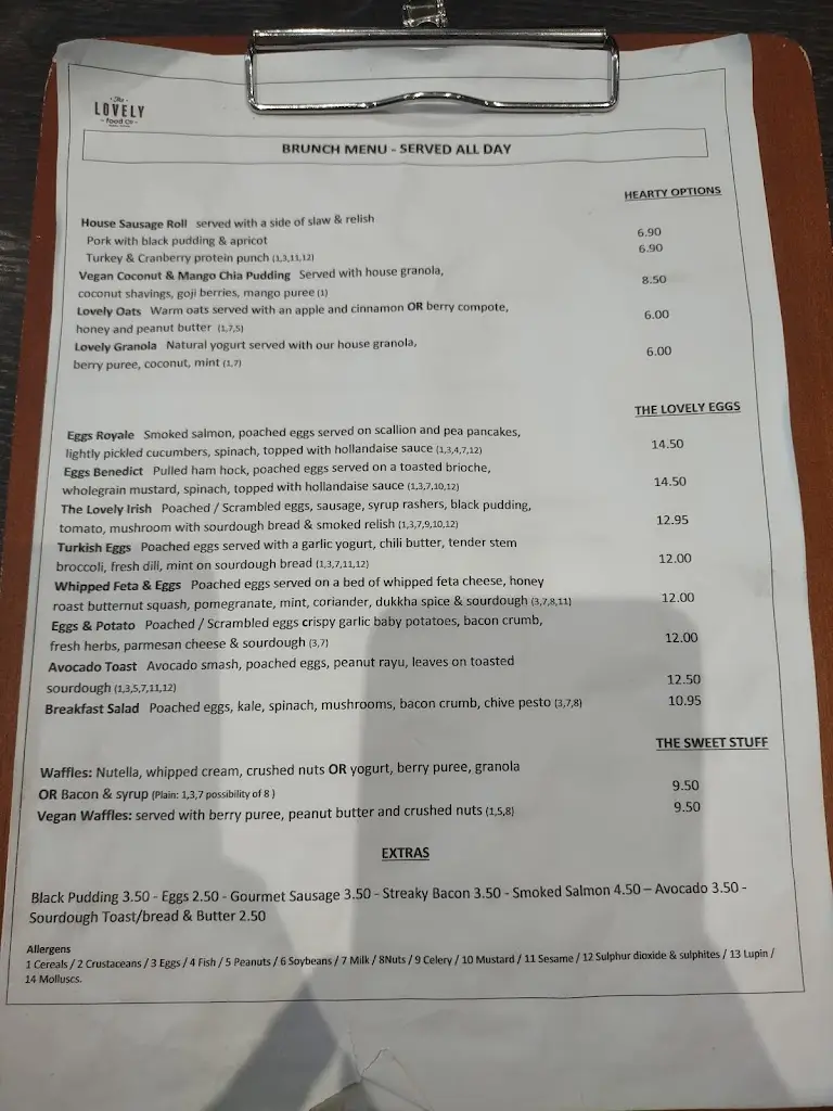 Menu_The Lovely Food Company Drumcondra_Drumcondra_imagen_2