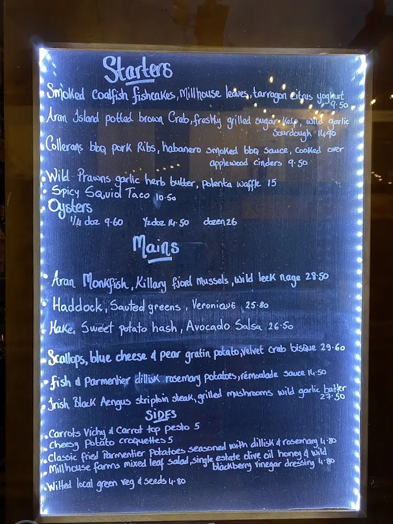 Menu_Oscars Seafood Bistro_Bearna_imagen_3