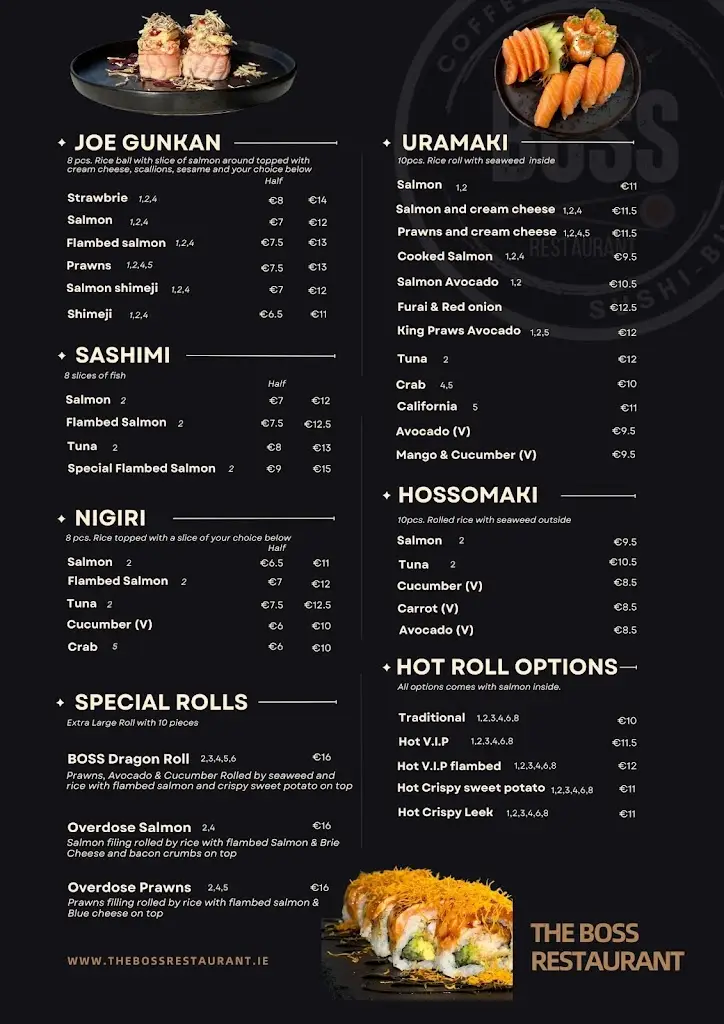 Menu_The Boss Restaurant_Drumcondra_image_1