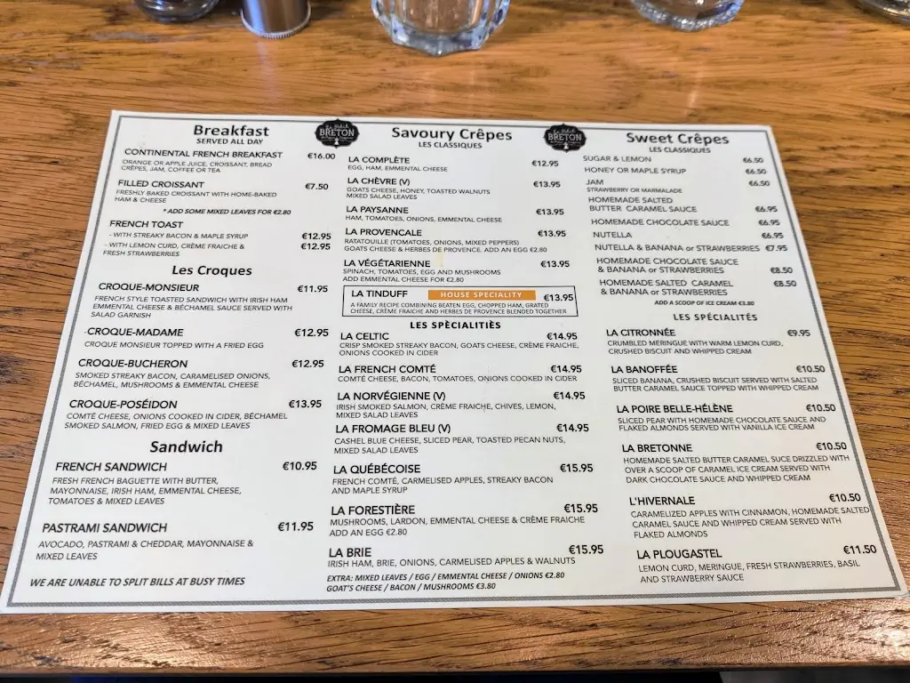 Menu_Le Petit Breton Artisan Crêperie_Drumcondra_image_2
