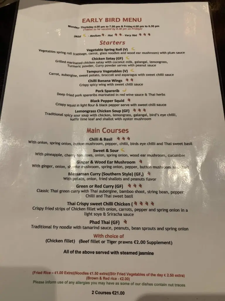 Menü_Chilli Banana_Drumcondra_Bild_1