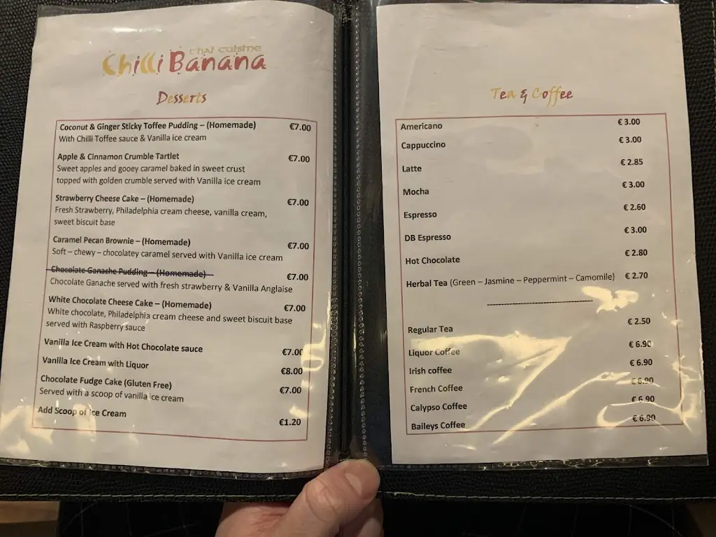 Menü_Chilli Banana_Drumcondra_Bild_2