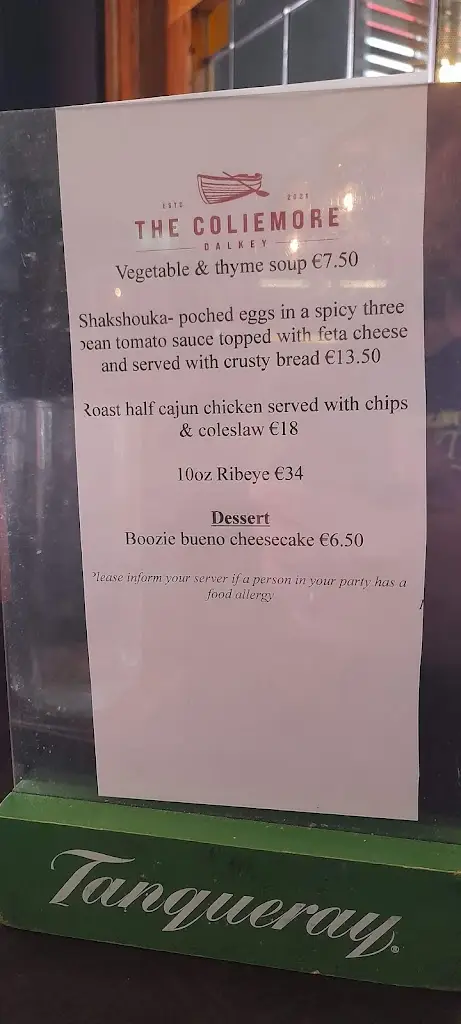 Menu_The Coliemore_Dalkey_image_2
