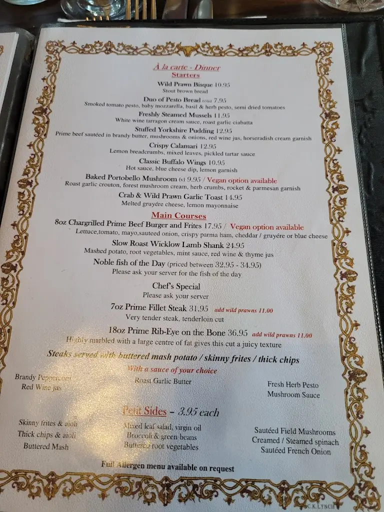 Menu_1909 Restaurant & Wine Bar_Dalkey_image_3