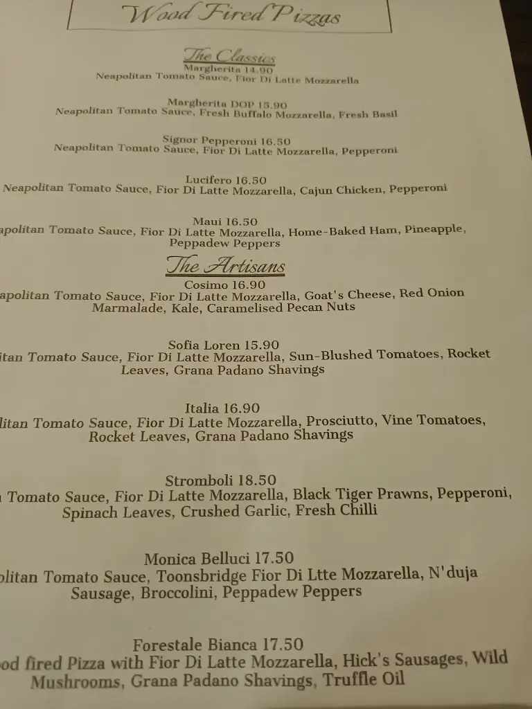 Menü_Benito's Restaurant_Dalkey_Bild_3