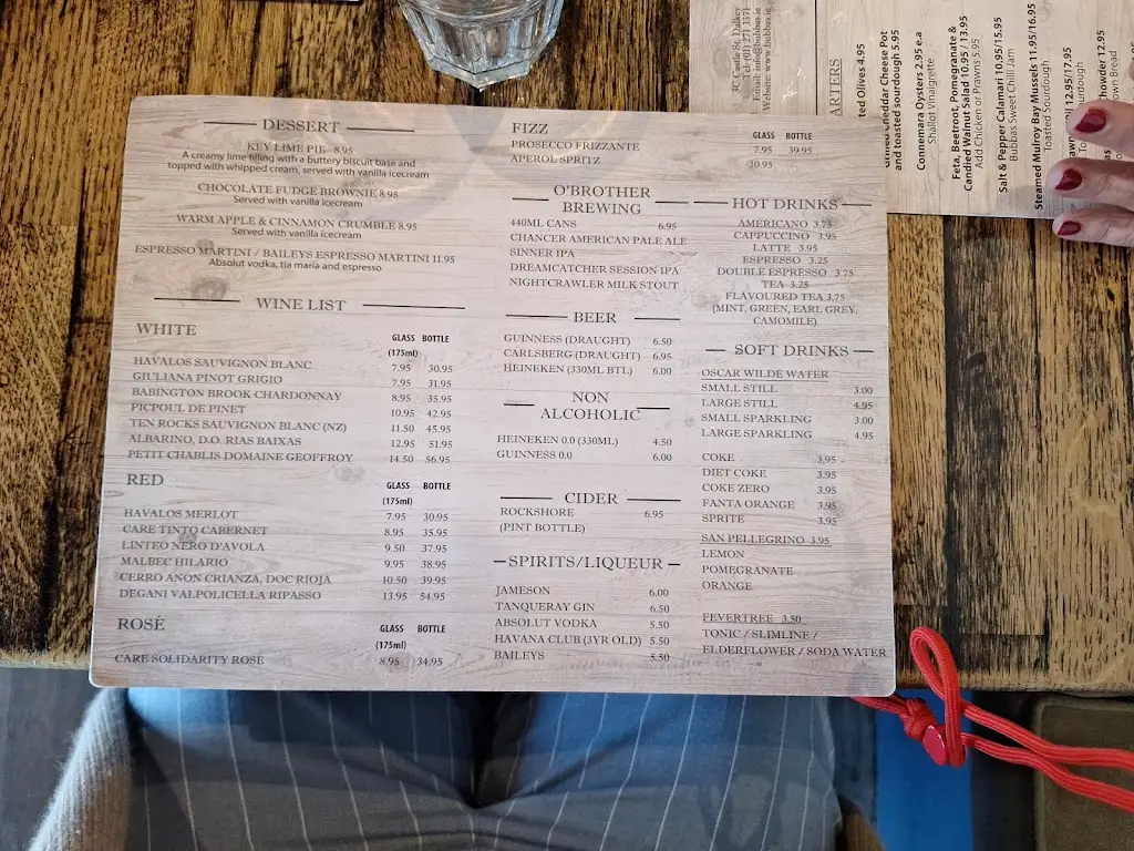 Menu_Bubbas Fish Market_Dalkey_image_3