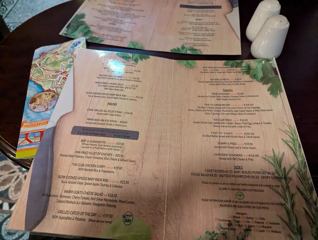 Menu_The Club Bar and Restaurant_Dalkey_image_1