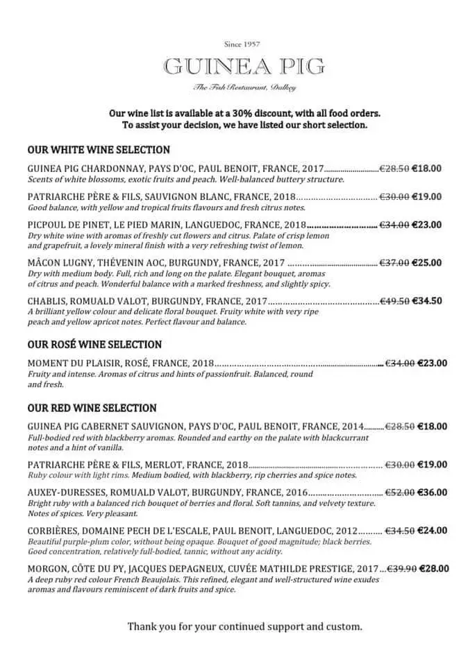 Menu_Guinea Pig Restaurant_Dalkey_image_2