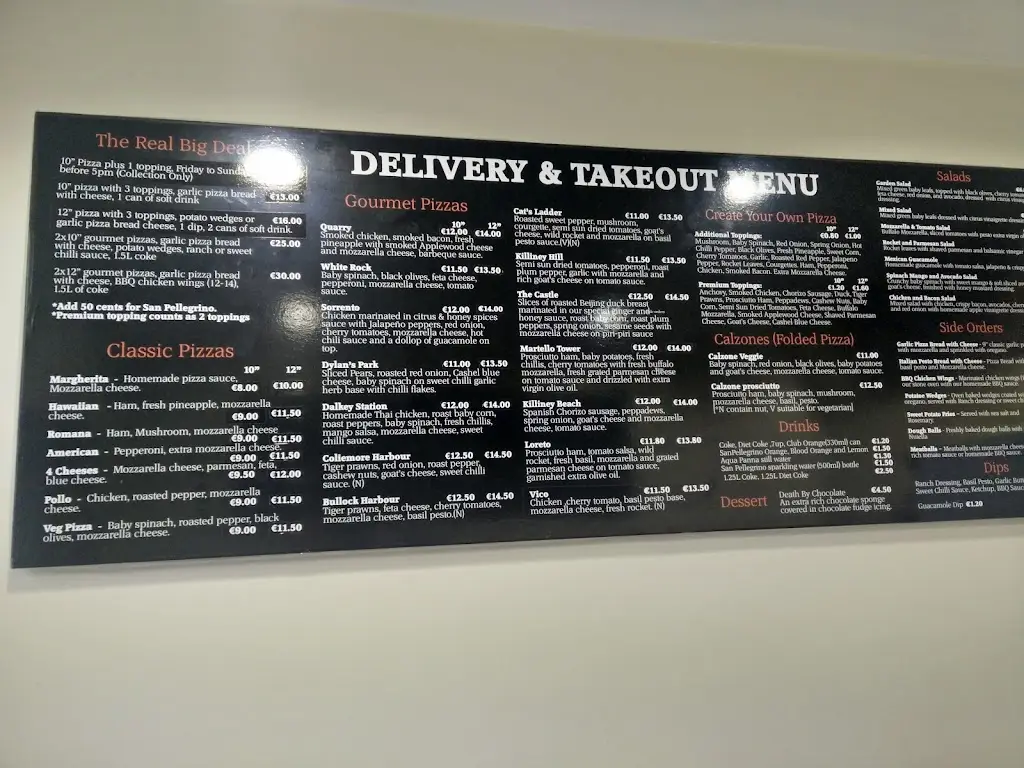 Menu_Gary's Gourmet Pizza_Dalkey_immagine_2
