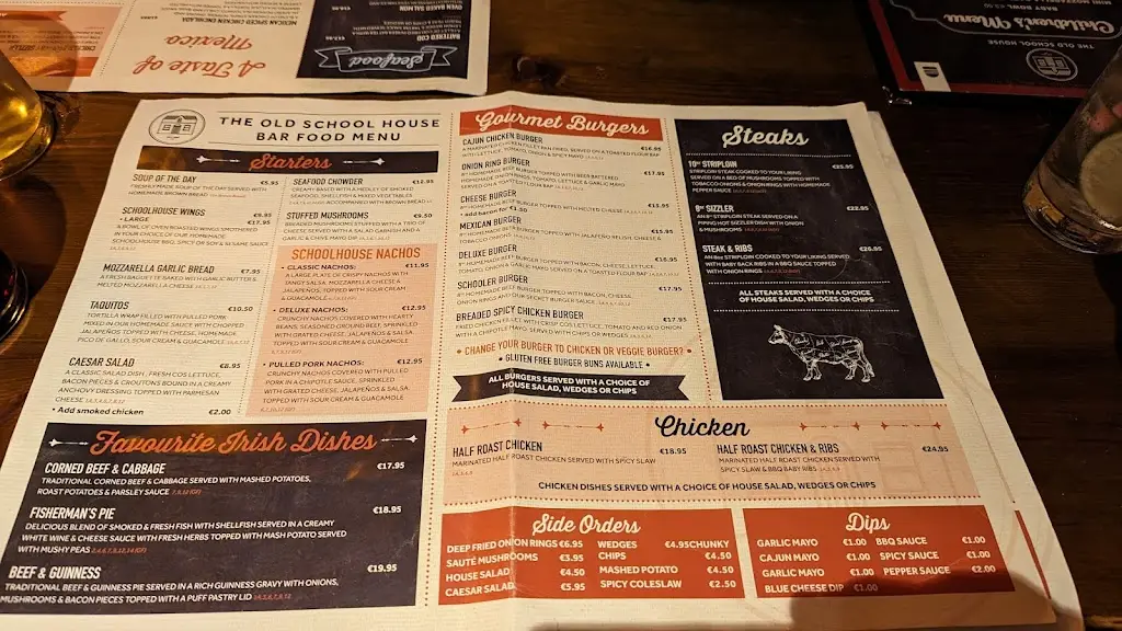 Menu_The Old Schoolhouse_Fingal County_image_2