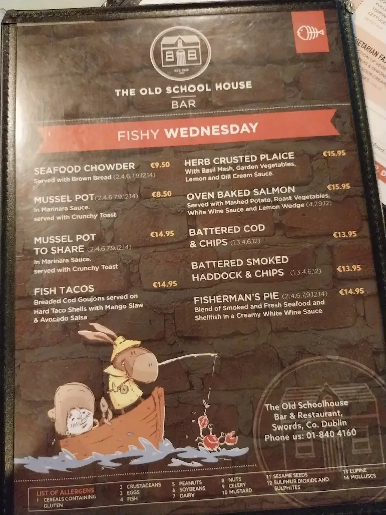 Menu_The Old Schoolhouse_Fingal County_image_3