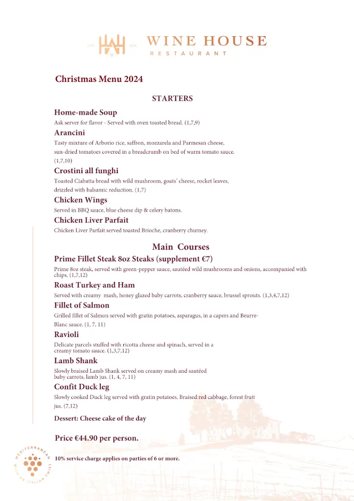 Menü_Wine House Restaurant_Fingal County_Bild_1