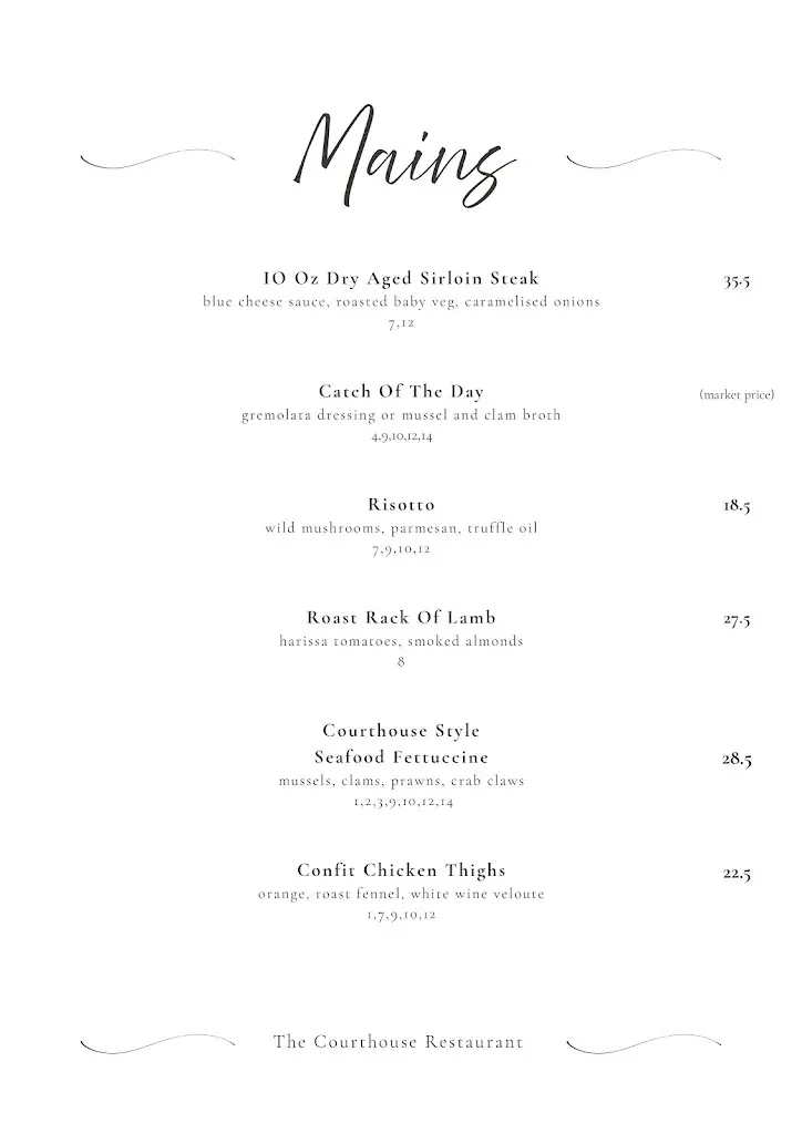 Menu_The Courthouse Restaurant_Kinlough_image_1