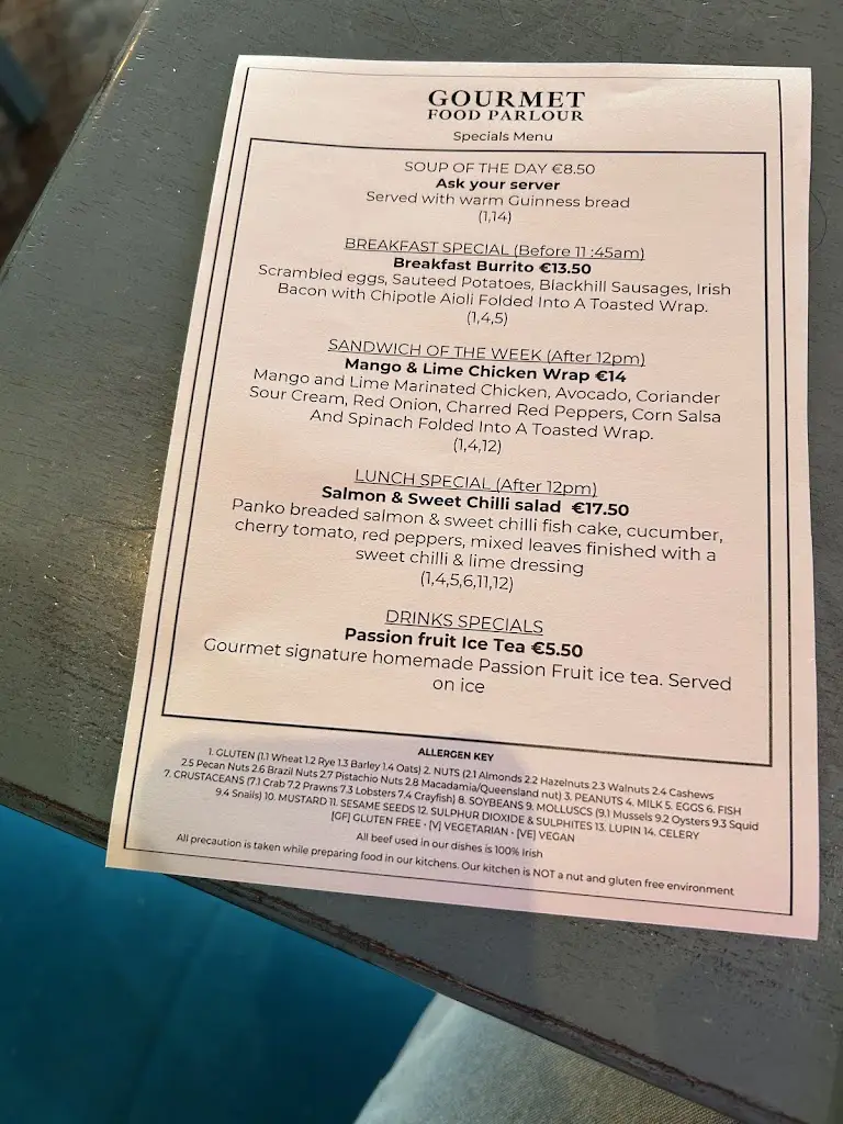 Menu_Gourmet Food Parlour Swords_Fingal County_image_4