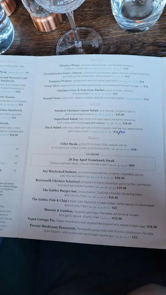 Menu_The Gables Foxrock_Foxrock_image_4
