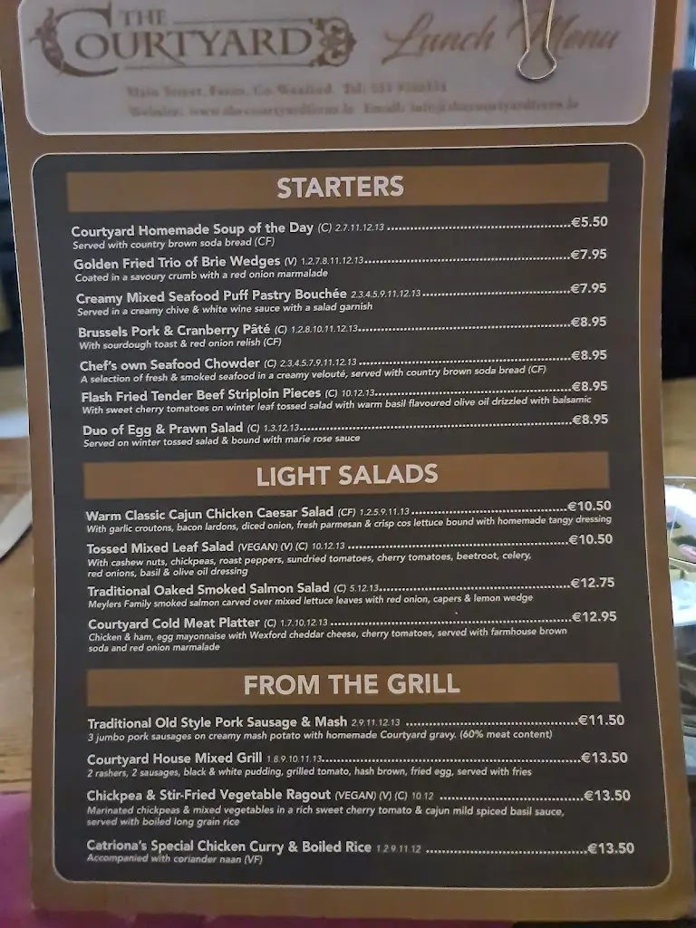 Menu_The Courtyard Bar & Restaurant_Ferns_imagen_3