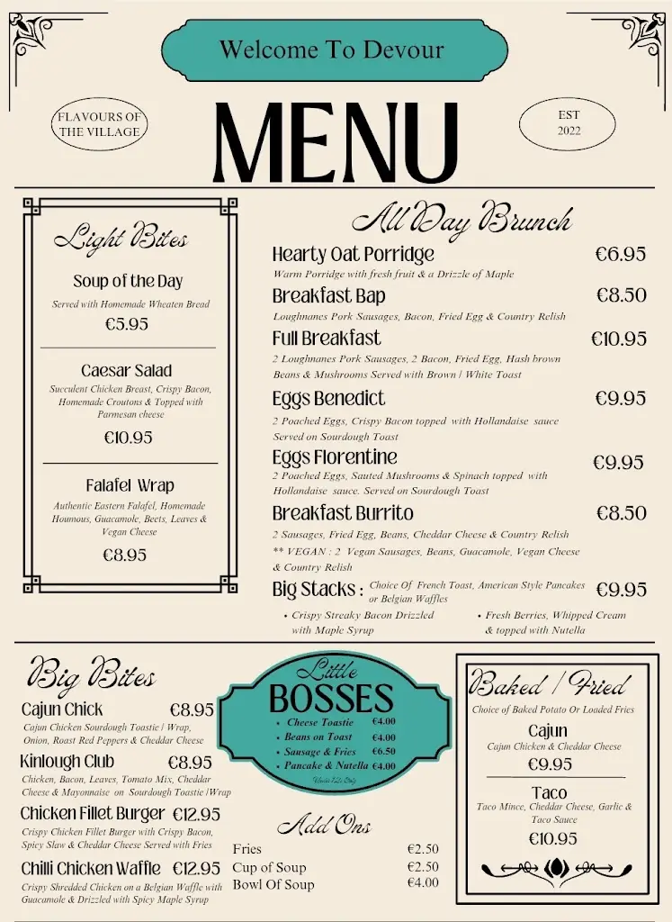 Menu_Devour Kinlough_Kinlough_image_1
