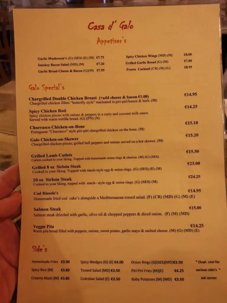 Menu_Casa d'Galo Chargrill_Enniscorthy_image_1