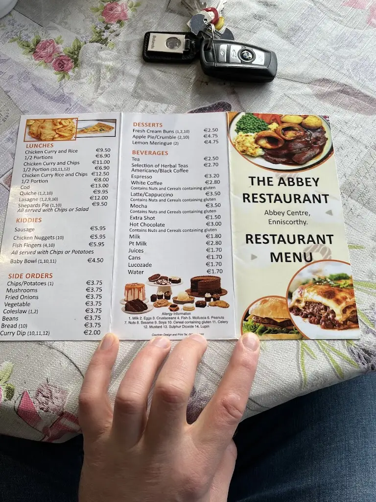 Menu_Abbey restaurant_Enniscorthy_image_1