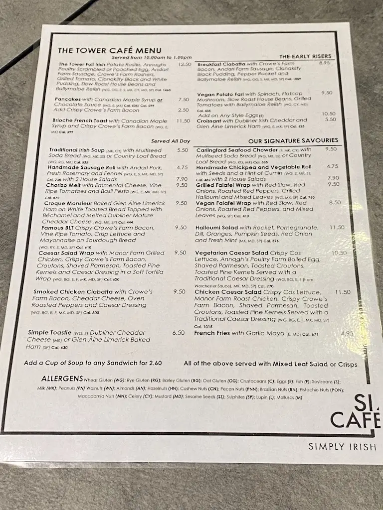 Menu_The Tower Cafe_Glasnevin_immagine_2